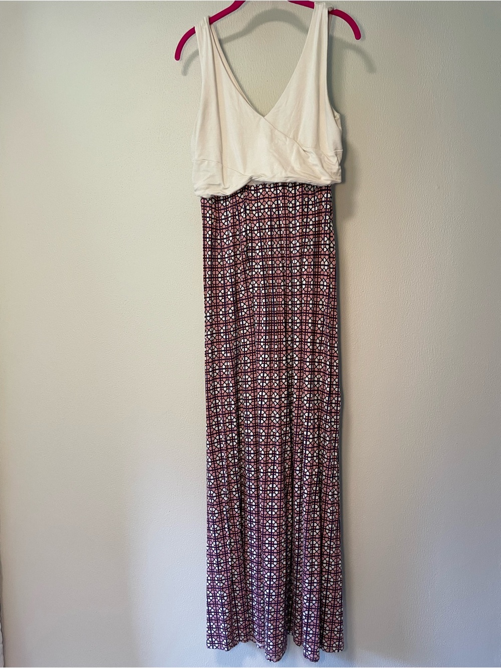 Anthropologie Maeve Cream and Geometric Maxi Dress - size Medium